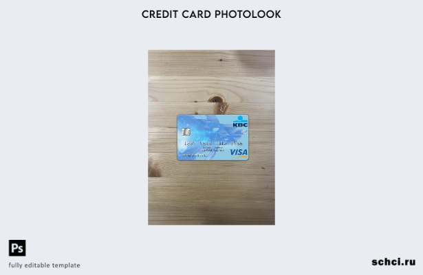 цифровая загрузка бельгийского банка KBC Visa, фотоизображение переднего шаблона